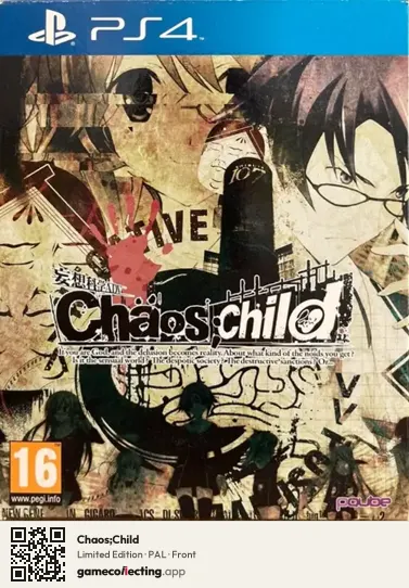 Chaos;Child PlayStation 4, PAL box front