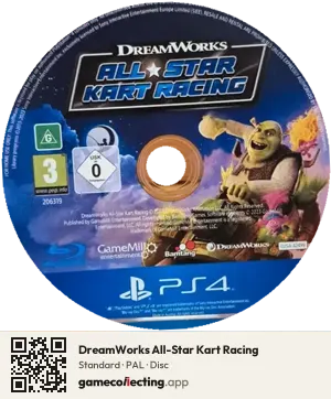 DreamWorks All-Star Kart Racing PlayStation 4, PAL disc