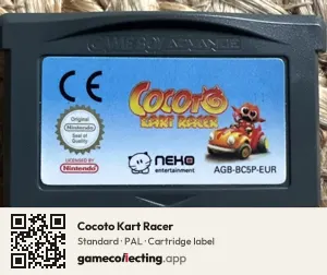 Cocoto Kart Racer Game Boy Advance, PAL cartridge label