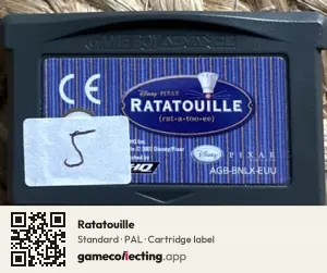 Ratatouille Game Boy Advance, PAL cartridge label