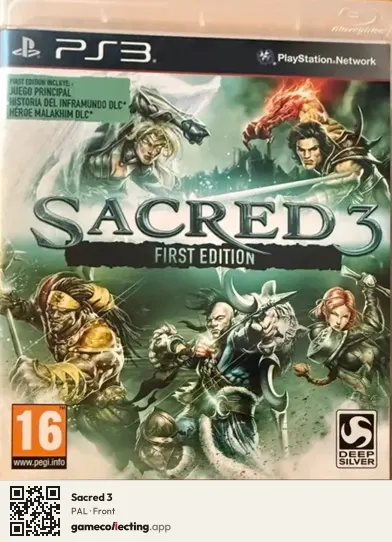 Sacred 3 PlayStation 3, PAL box front
