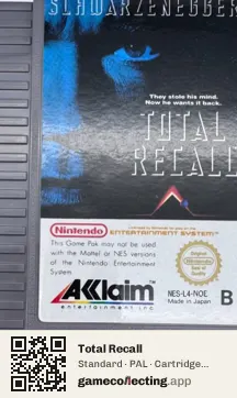Total Recall Nintendo Entertainment System, PAL cartridge label