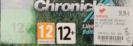Xenoblade Chronicles X, the PEGI square on its front