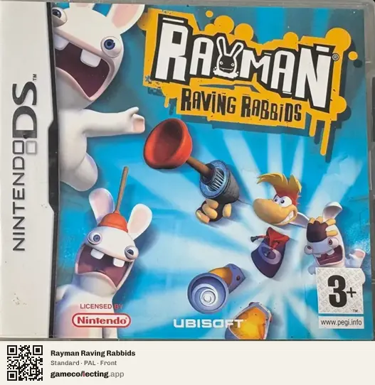 Rayman Raving Rabbids Nintendo DS, PAL box front