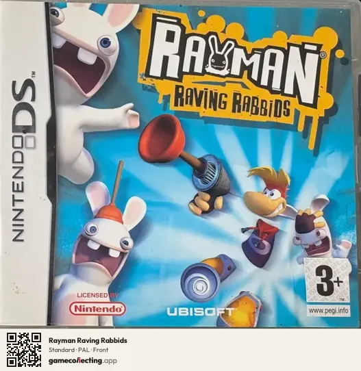 Rayman Raving Rabbids Nintendo DS, PAL box front