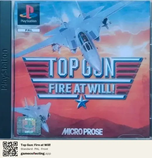 Top Gun: Fire at Will! PlayStation, PAL box front