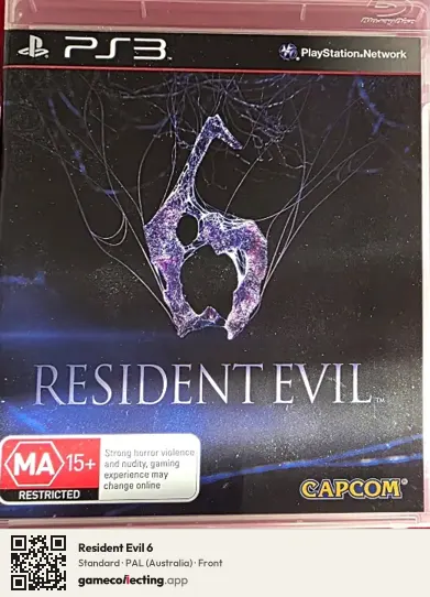Resident Evil 6 PlayStation 3, Australia box front