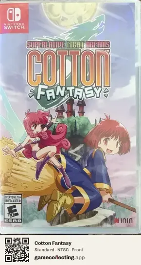 Cotton Fantasy Nintendo Switch, NTSC box front