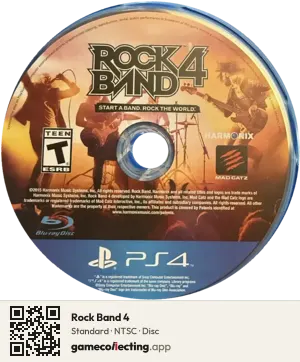 Rock Band 4 PlayStation 4, NTSC disc