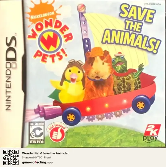 Wonder Pets! Save the Animals! Nintendo DS, NTSC box front