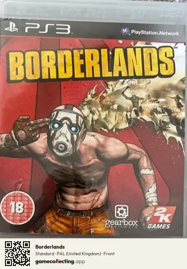 Borderlands PlayStation 3, United Kingdom box front