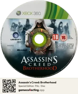 Assassin's Creed: Brotherhood Xbox 360, PAL disc