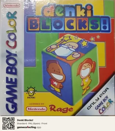 Denki Blocks! Game Boy Color, Spain box front