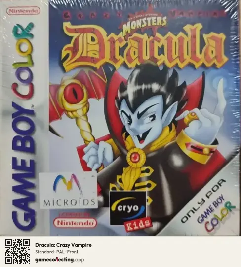 Dracula: Crazy Vampire Game Boy Color, PAL box front
