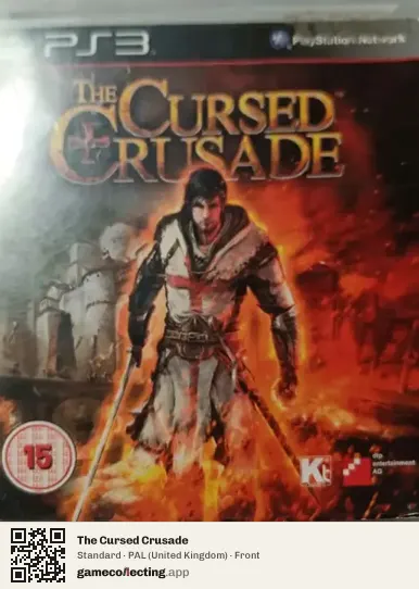 The Cursed Crusade PlayStation 3, United Kingdom box front