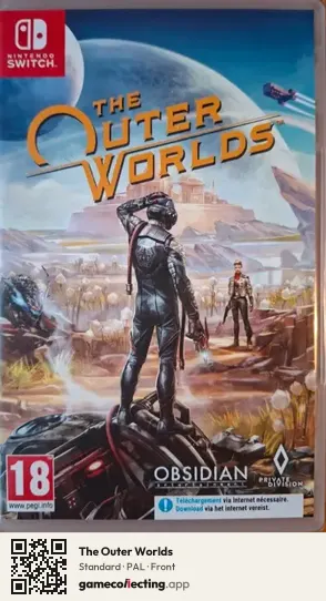 The Outer Worlds Nintendo Switch, PAL box front