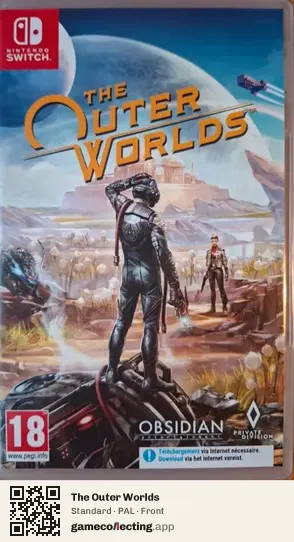 The Outer Worlds Nintendo Switch, PAL box front