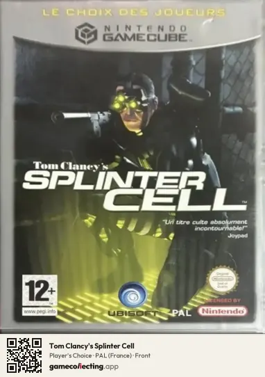 Tom Clancy's Splinter Cell Nintendo GameCube, France box front