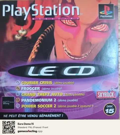 Euro Demo 15 PlayStation, France box front