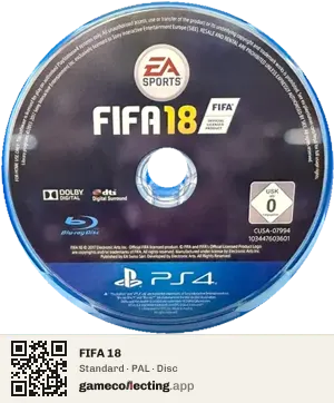 FIFA 18 PlayStation 4, PAL disc