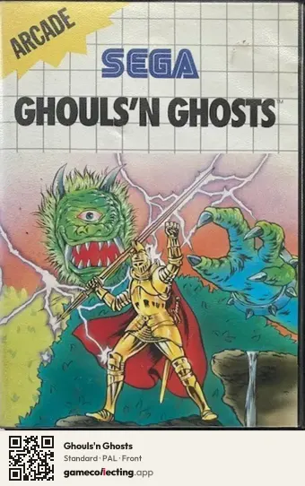 Ghouls'n Ghosts Sega Master System, PAL box front