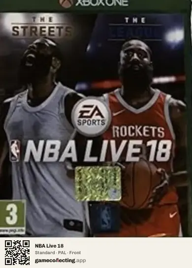 NBA Live 18 Xbox One, PAL box front