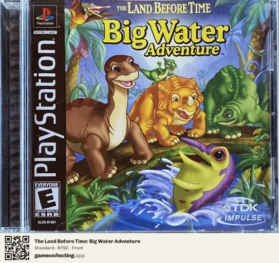 The Land Before Time: Big Water Adventure PlayStation, NTSC box front