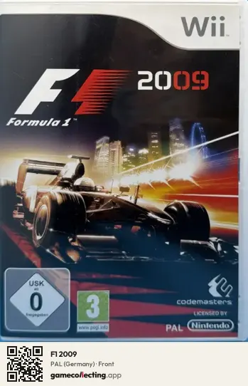 F1 2009 Nintendo Wii, Germany box front