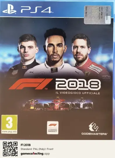 F1 2018 PlayStation 4, Italy box front