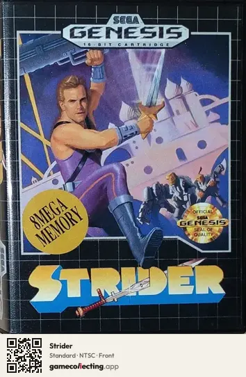 Strider Sega Mega Drive / Genesis, NTSC box front