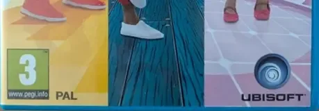 Just Dance Kids 2014, the PEGI square on its front