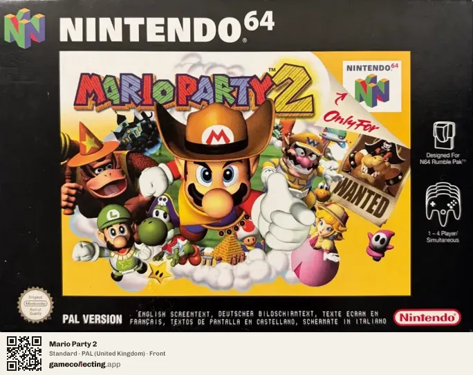 Mario Party 2 Nintendo 64, United Kingdom box front