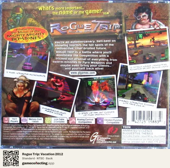 Rogue Trip: Vacation 2012 PlayStation, NTSC box back