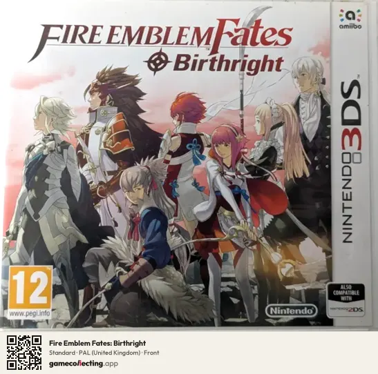Fire Emblem Fates: Birthright Nintendo 3DS, United Kingdom box front