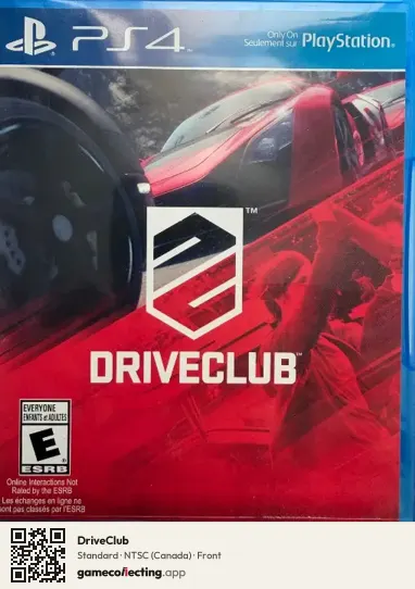 DriveClub PlayStation 4, Canada box front