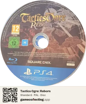 Tactics Ogre: Reborn PlayStation 4, PAL disc