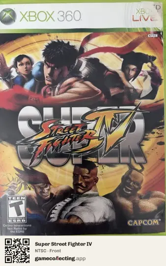 Super Street Fighter IV Xbox 360, NTSC box front