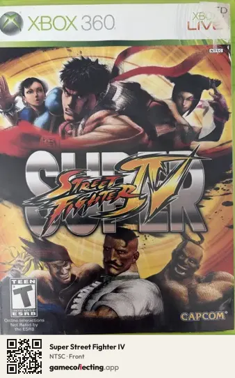 Super Street Fighter IV Xbox 360, NTSC box front