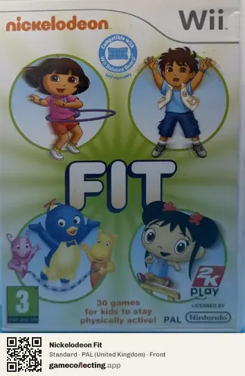 Nickelodeon Fit Nintendo Wii, United Kingdom box front