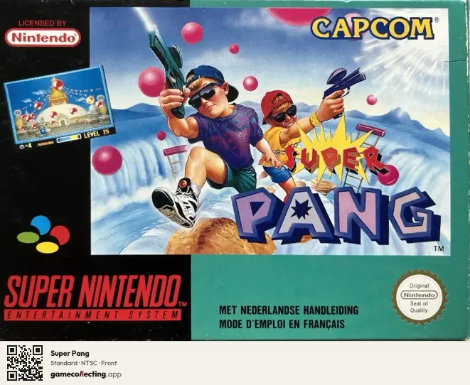 Super Pang Super Nintendo Entertainment System, NTSC box front