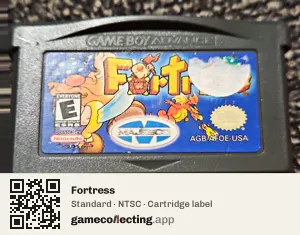 Fortress Game Boy Advance, NTSC cartridge label