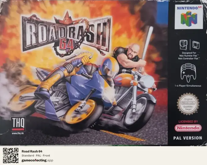Road Rash 64 Nintendo 64, PAL box front
