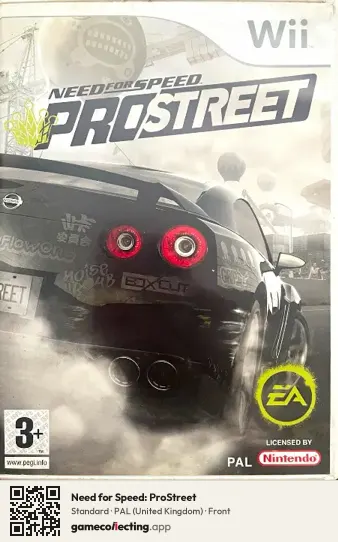 Need for Speed: ProStreet Nintendo Wii, United Kingdom box front