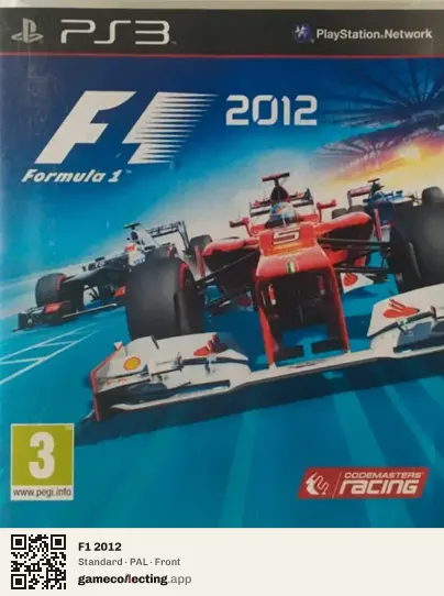 F1 2012 PlayStation 3, PAL box front