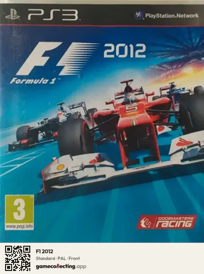 F1 2012 PlayStation 3, PAL box front