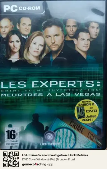 CSI: Crime Scene Investigation: Dark Motives Computer, France box front