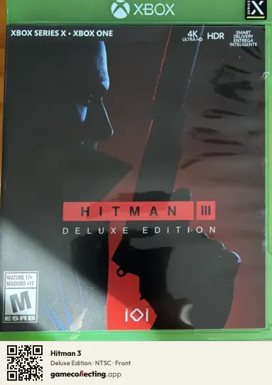 Hitman 3 Xbox Series X, NTSC box front