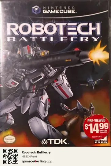Robotech: Battlecry Nintendo GameCube, NTSC box front