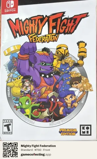 Mighty Fight Federation Nintendo Switch, NTSC box front