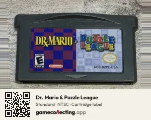 Dr. Mario & Puzzle League Game Boy Advance, NTSC cartridge label